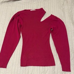 BCBG Pink Asymmetrical Sweater